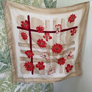 Authentic Burberry silk floral scarf